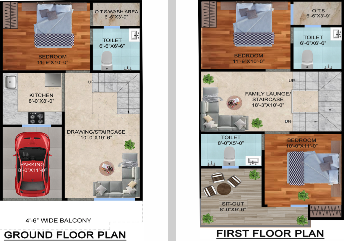 Arsh Green Villa 1695 sq.ft. floor plan