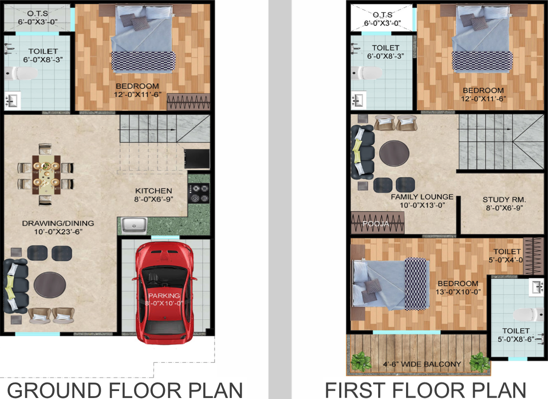 Paradise Villa 1976 and 76 sq.ft. floor plan